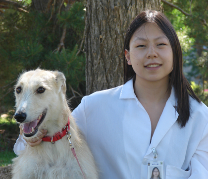Fourth-year veterinary student Lyndsay Kong. Photo: Robyn Thrasher. 